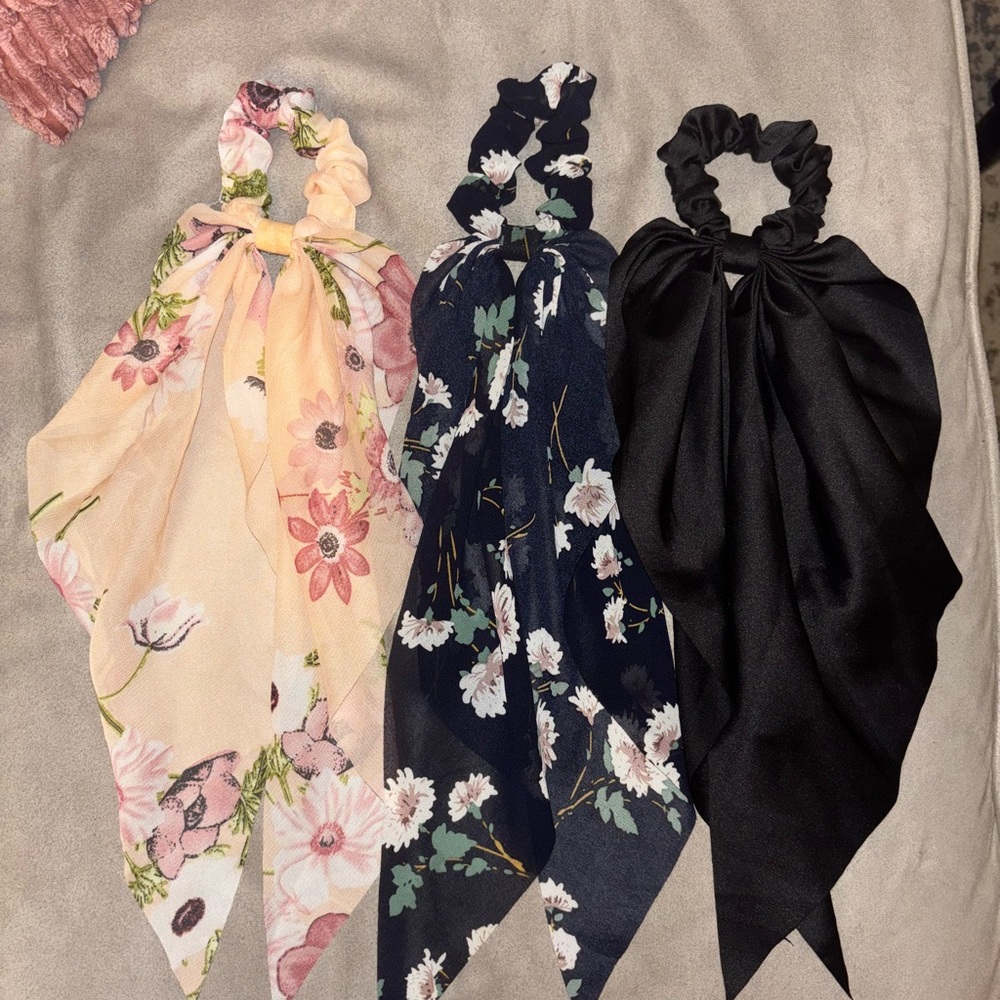 Hair Scarf Scrunchies Set of Three